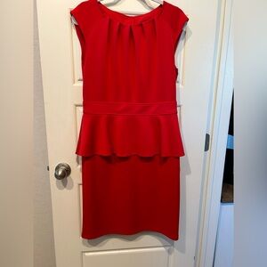 Spense Vibrant Red Midi Dress